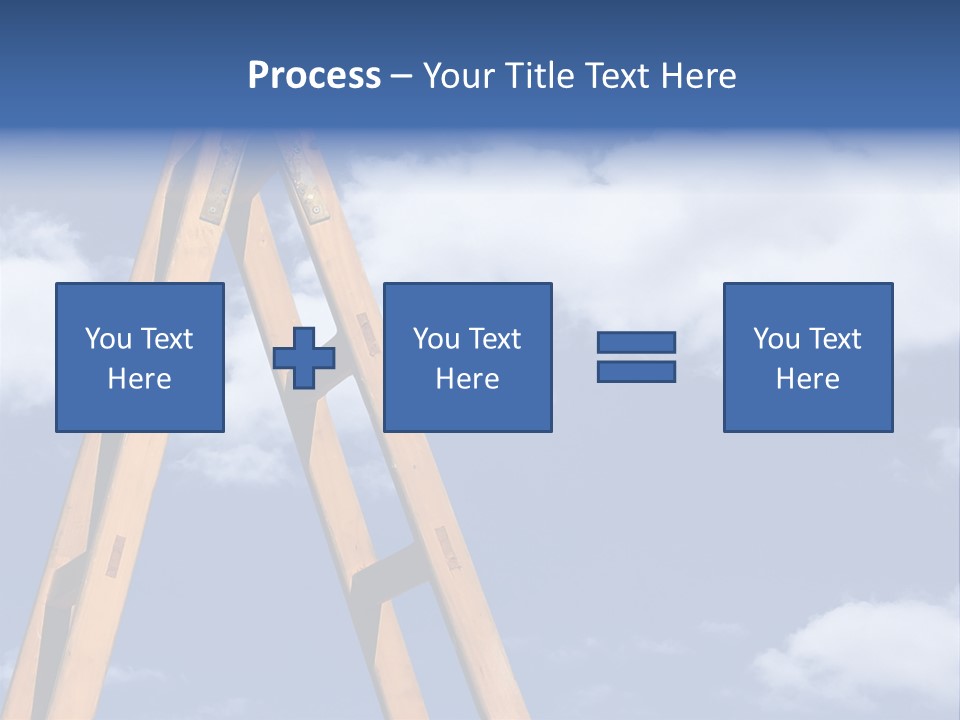 Ladder With Blue Sky PowerPoint Template