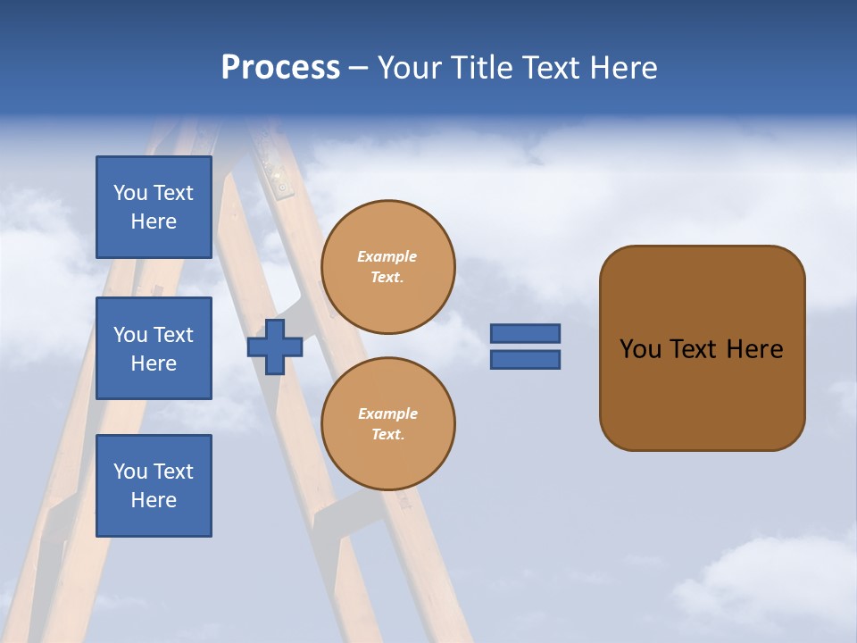 Ladder With Blue Sky PowerPoint Template