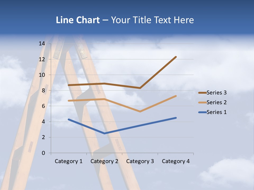 Ladder With Blue Sky PowerPoint Template