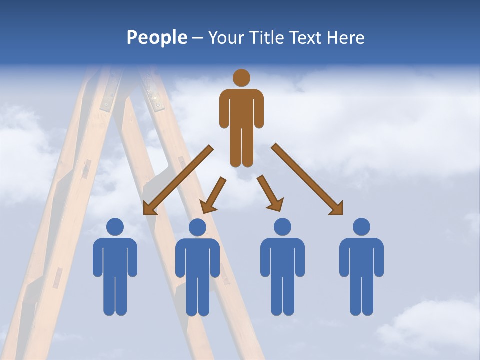 Ladder With Blue Sky PowerPoint Template