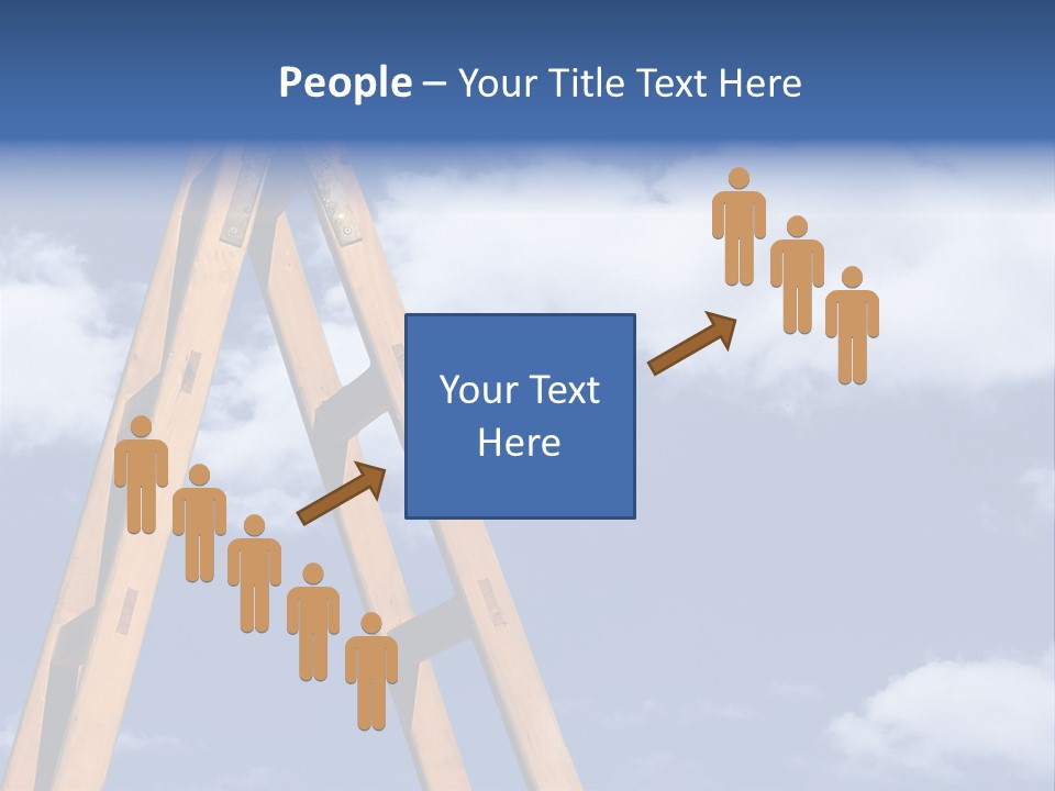 Ladder With Blue Sky PowerPoint Template