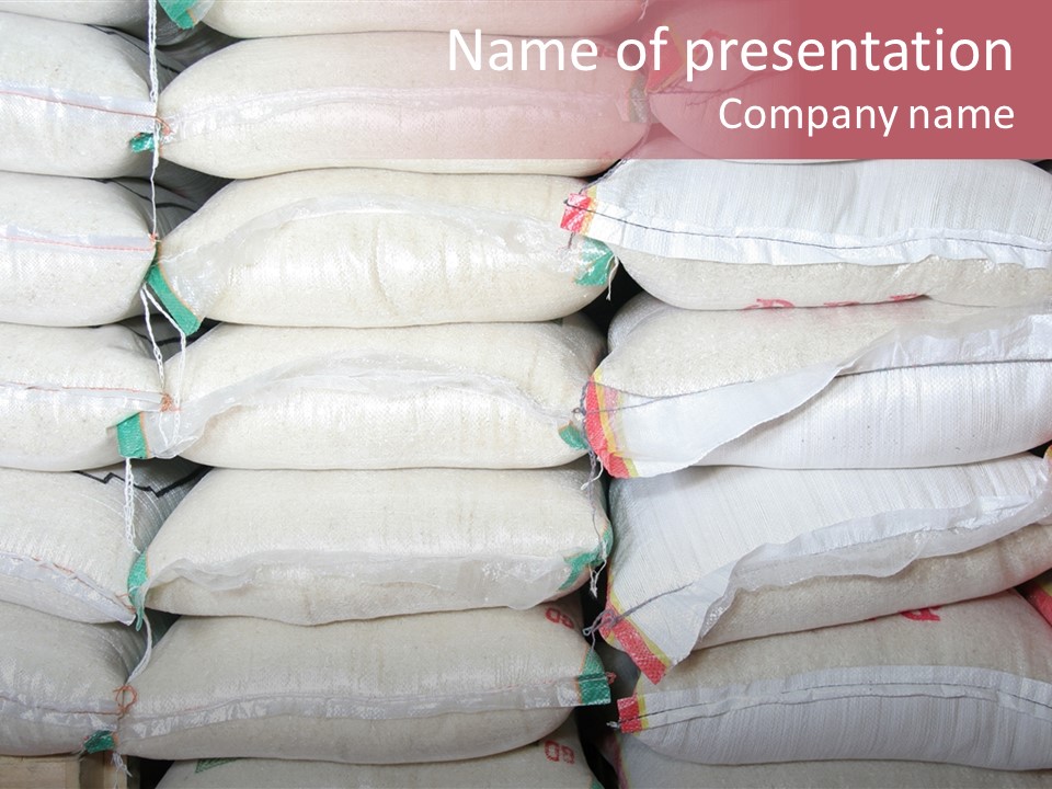 Rice In Bag PowerPoint Template