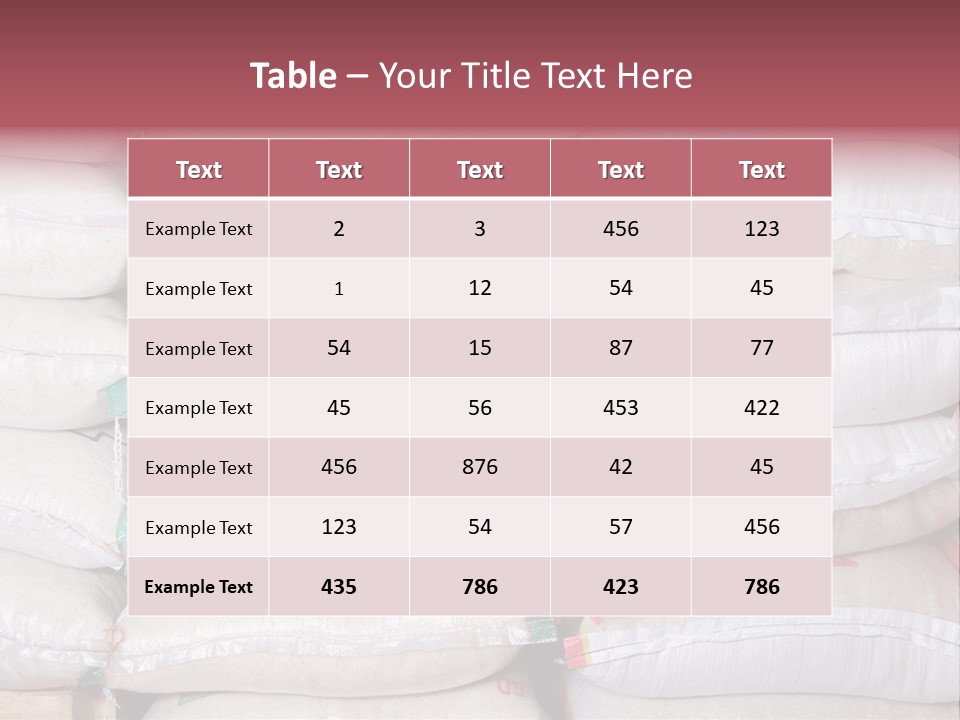 Rice In Bag PowerPoint Template