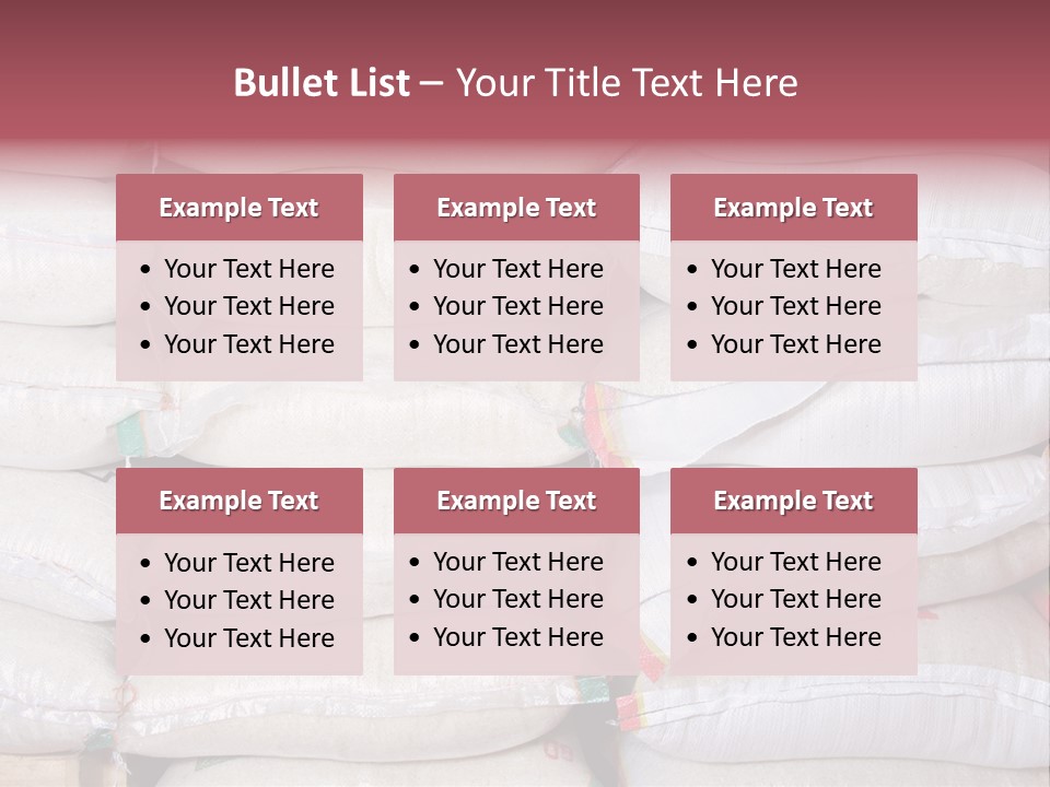 Rice In Bag PowerPoint Template