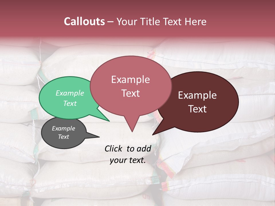 Rice In Bag PowerPoint Template