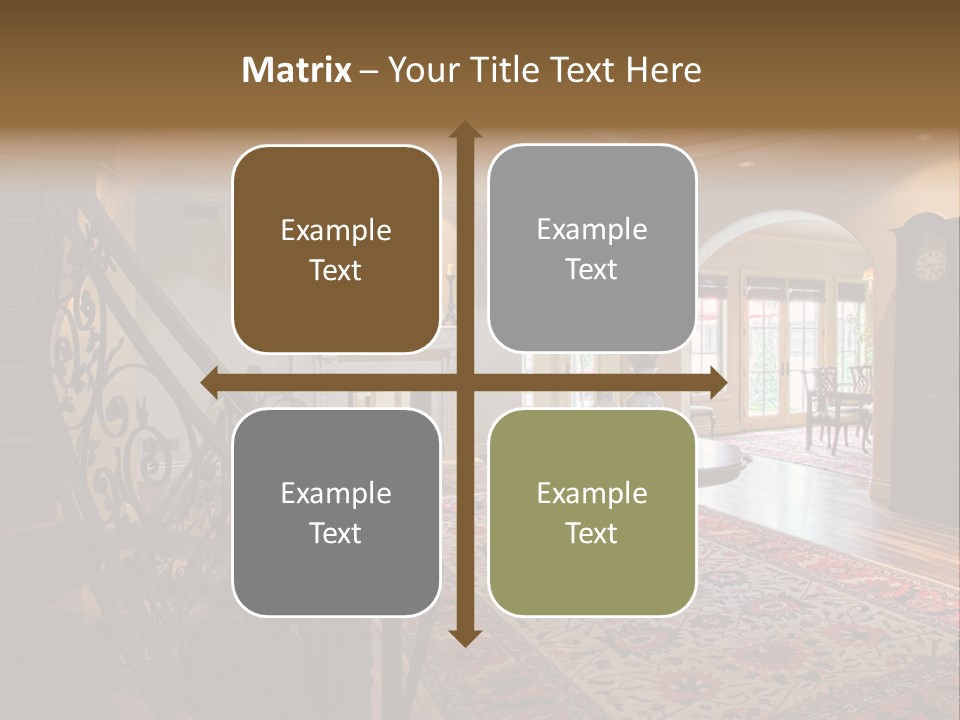 Elegant Curved Staircase PowerPoint Template