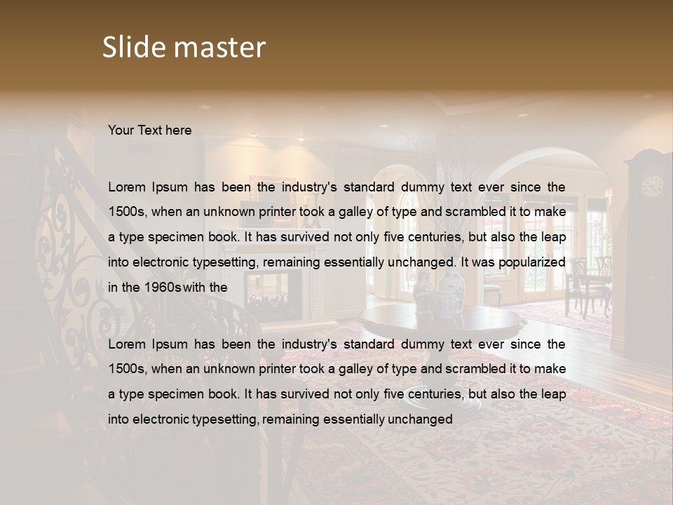 Elegant Curved Staircase PowerPoint Template