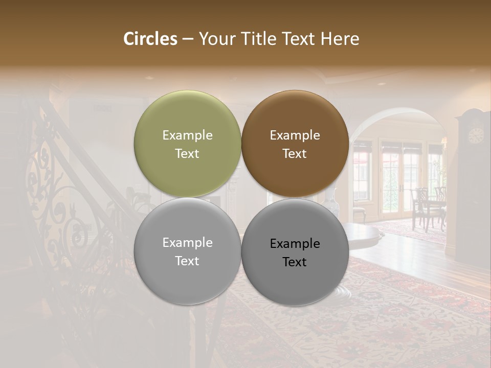 Elegant Curved Staircase PowerPoint Template