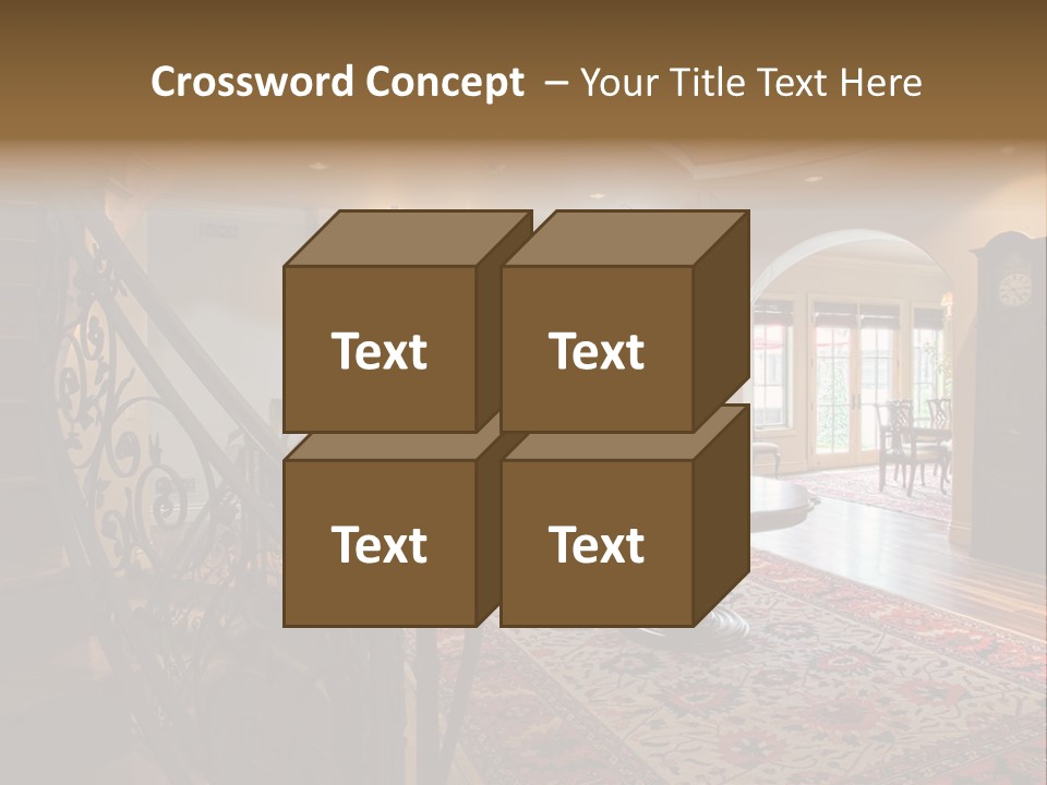 Elegant Curved Staircase PowerPoint Template