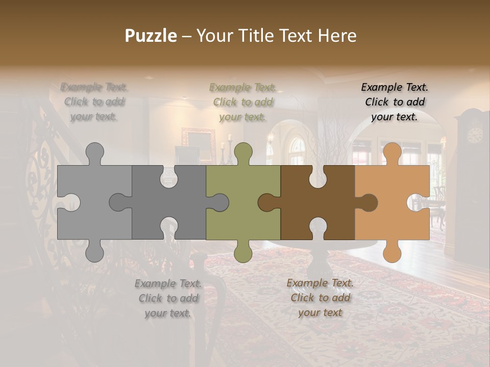 Elegant Curved Staircase PowerPoint Template