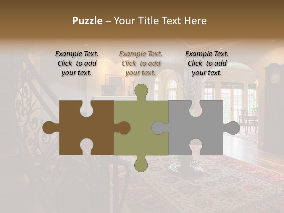 Elegant Curved Staircase PowerPoint Template