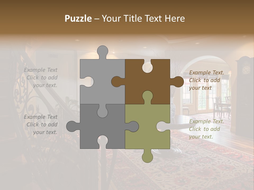 Elegant Curved Staircase PowerPoint Template