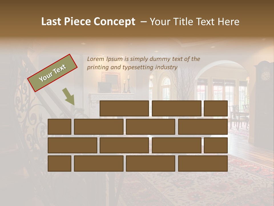 Elegant Curved Staircase PowerPoint Template
