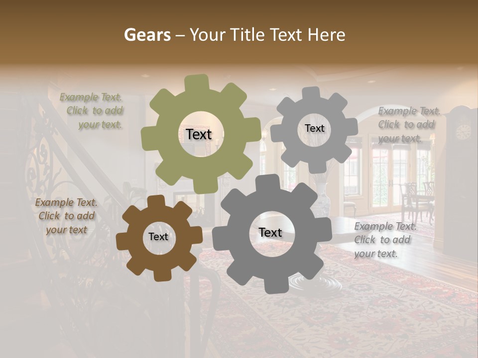 Elegant Curved Staircase PowerPoint Template