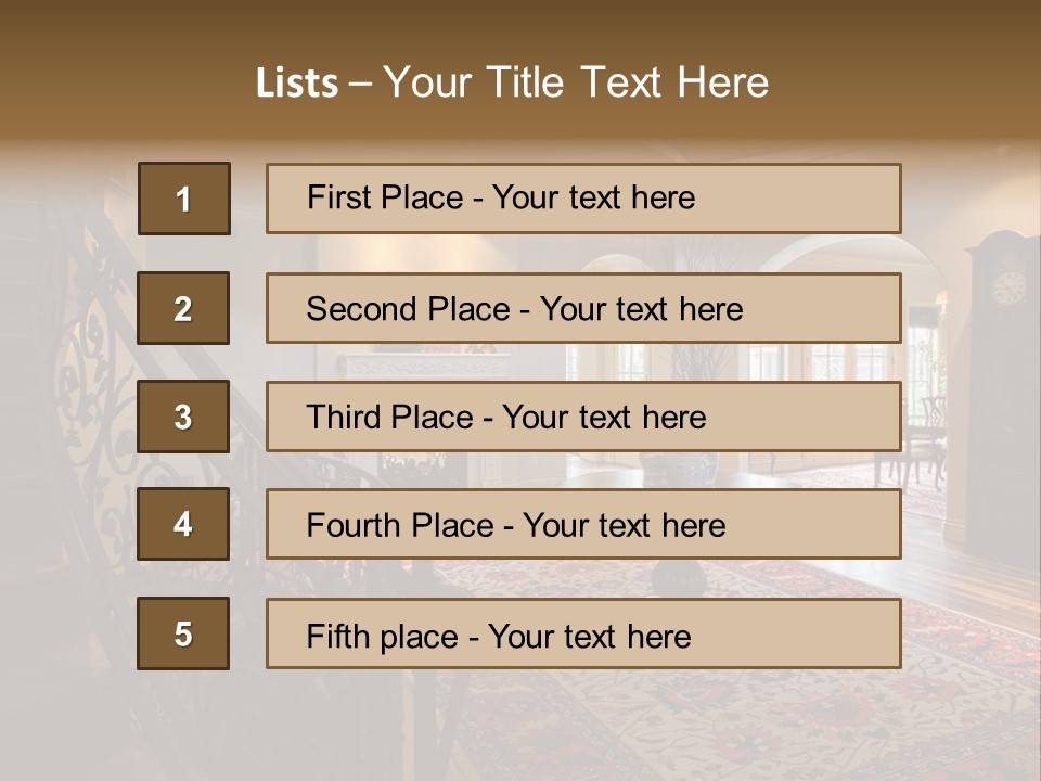 Elegant Curved Staircase PowerPoint Template
