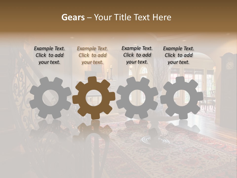 Elegant Curved Staircase PowerPoint Template