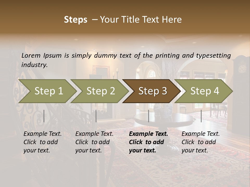 Elegant Curved Staircase PowerPoint Template