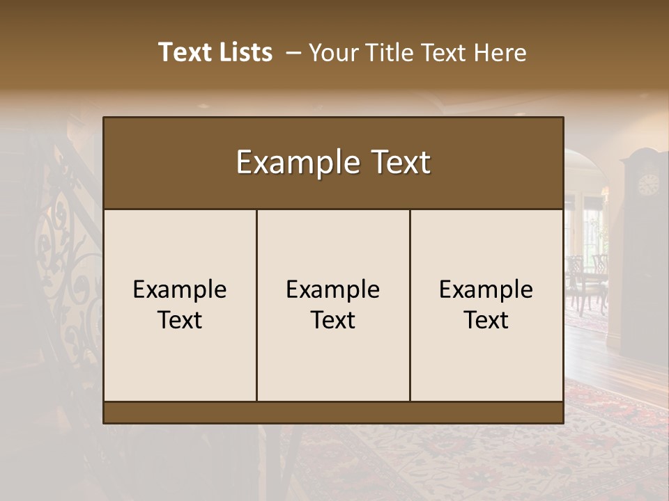 Elegant Curved Staircase PowerPoint Template
