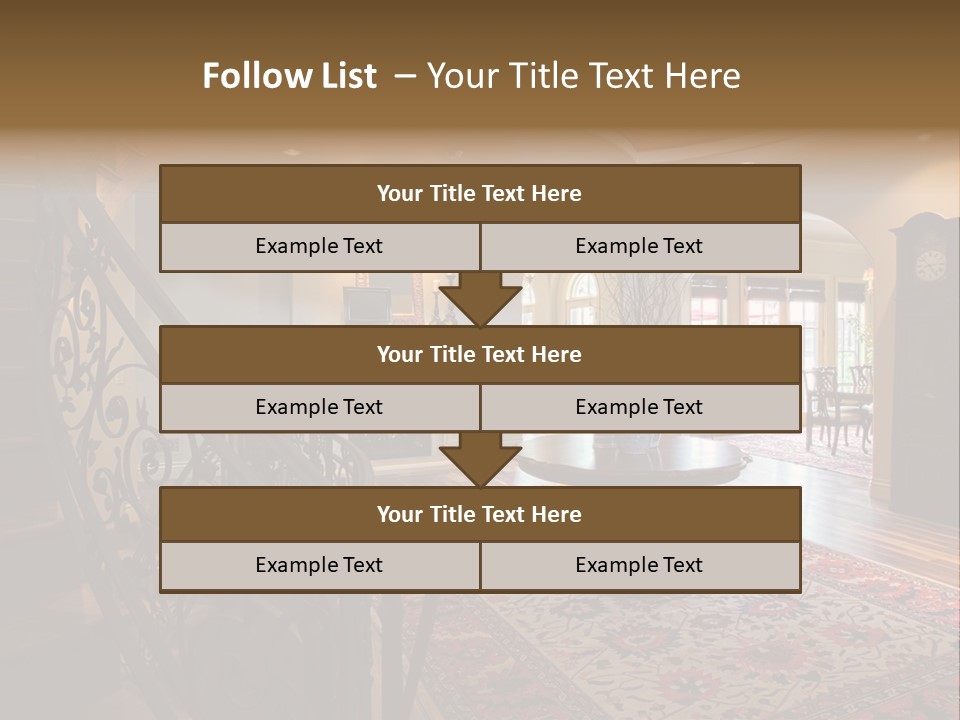 Elegant Curved Staircase PowerPoint Template