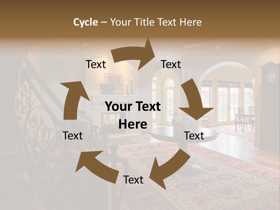 Elegant Curved Staircase PowerPoint Template