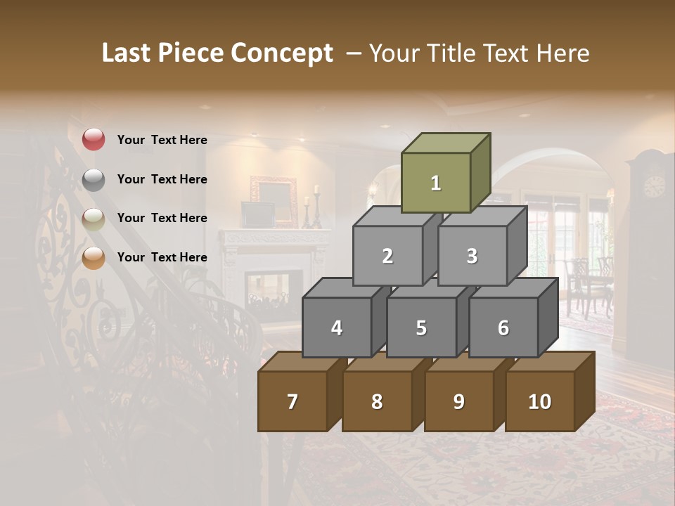 Elegant Curved Staircase PowerPoint Template