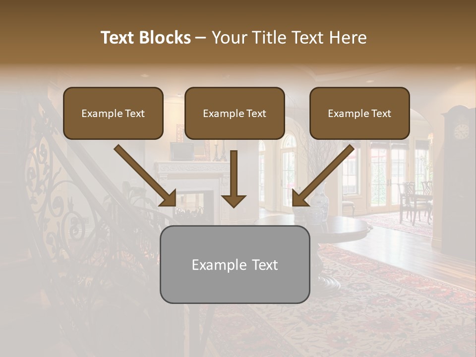 Elegant Curved Staircase PowerPoint Template