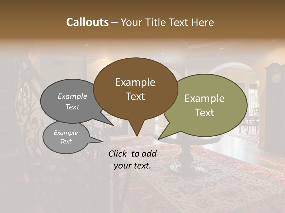 Elegant Curved Staircase PowerPoint Template