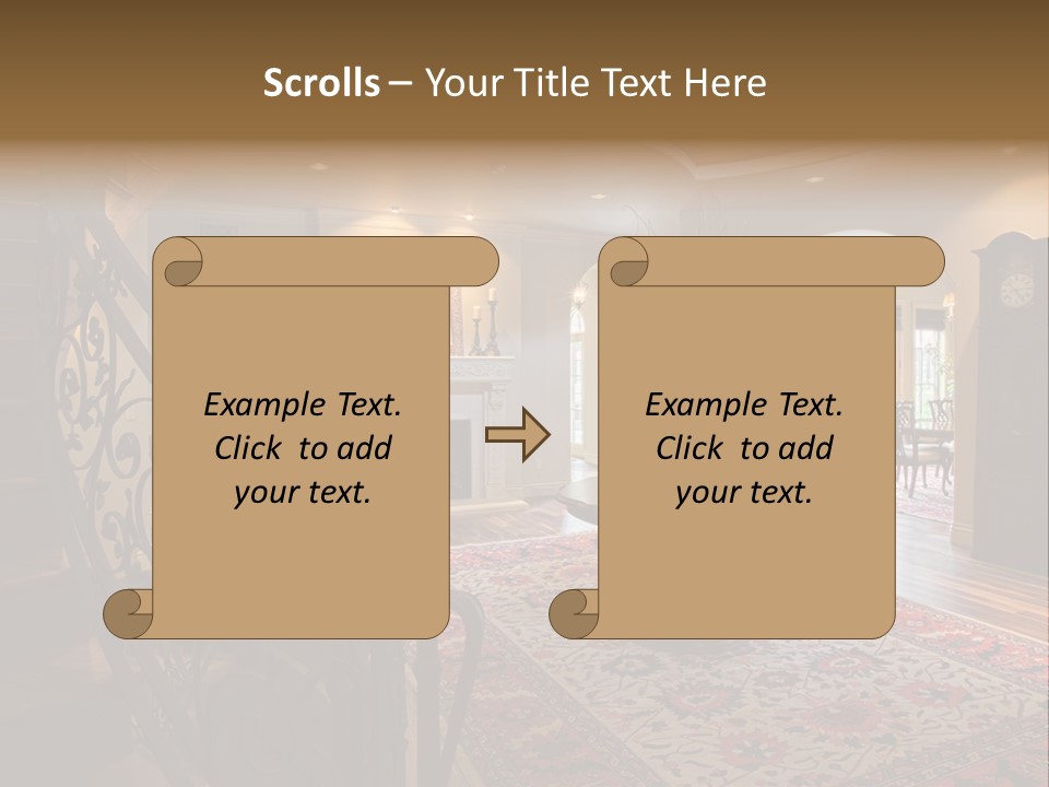 Elegant Curved Staircase PowerPoint Template