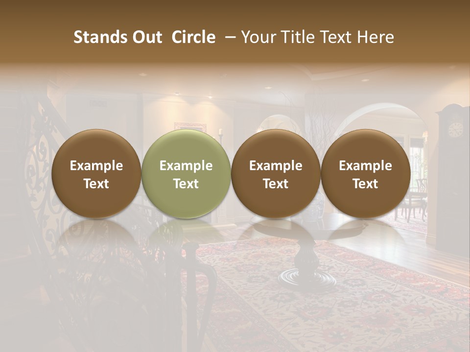 Elegant Curved Staircase PowerPoint Template