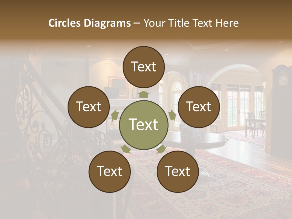 Elegant Curved Staircase PowerPoint Template