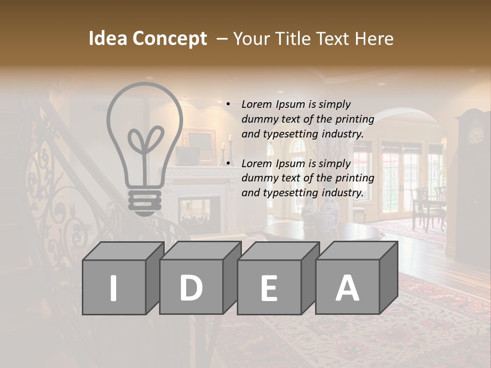 Elegant Curved Staircase PowerPoint Template
