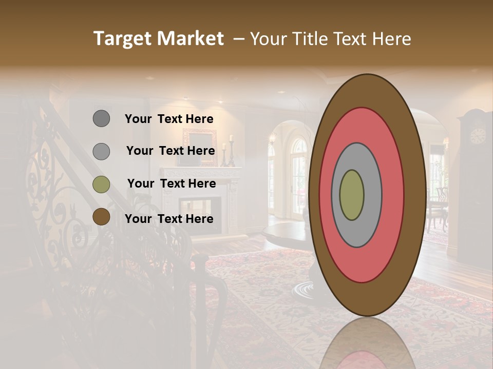 Elegant Curved Staircase PowerPoint Template