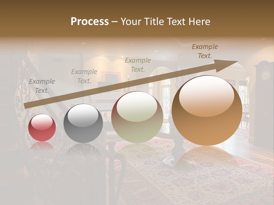 Elegant Curved Staircase PowerPoint Template