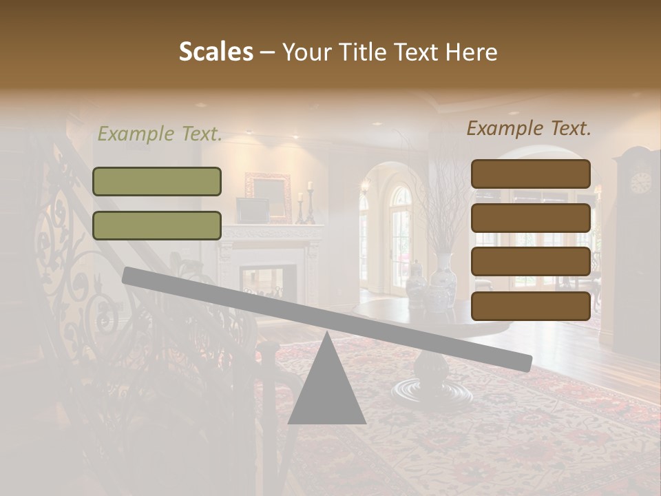 Elegant Curved Staircase PowerPoint Template