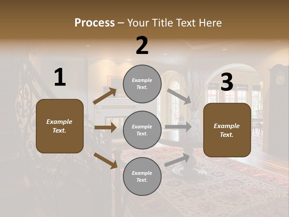 Elegant Curved Staircase PowerPoint Template
