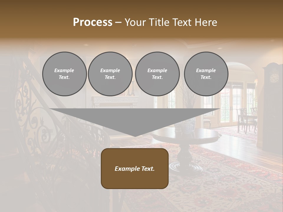 Elegant Curved Staircase PowerPoint Template