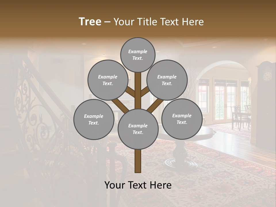 Elegant Curved Staircase PowerPoint Template