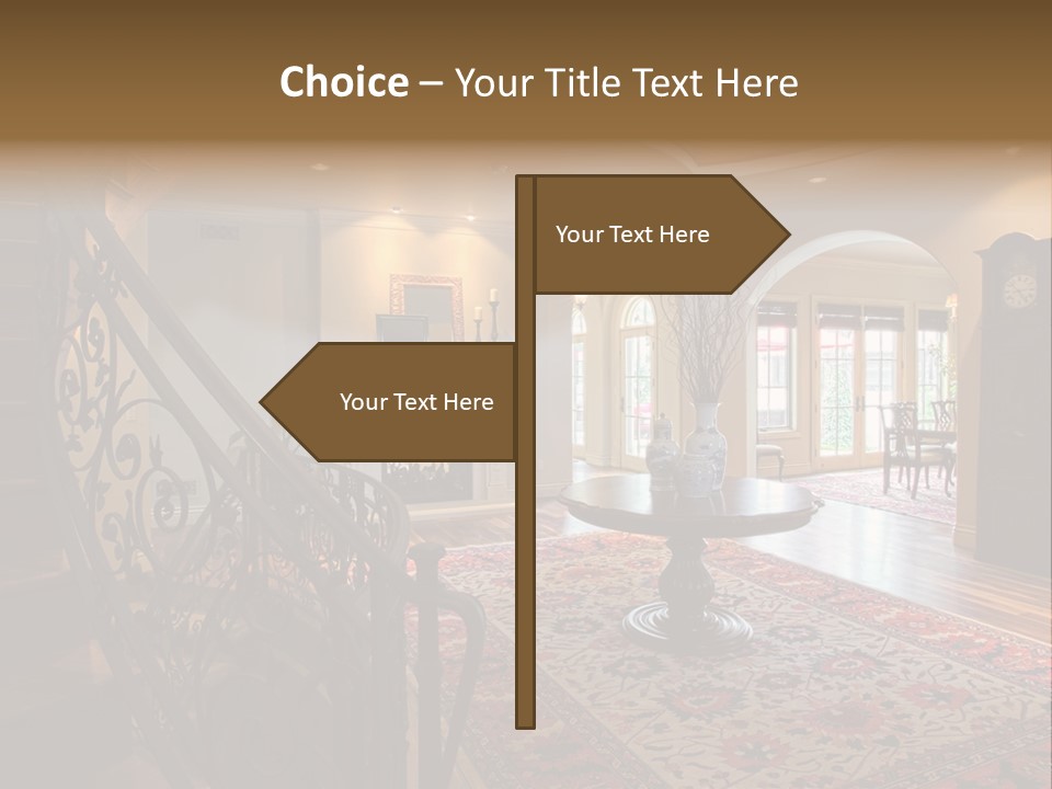 Elegant Curved Staircase PowerPoint Template