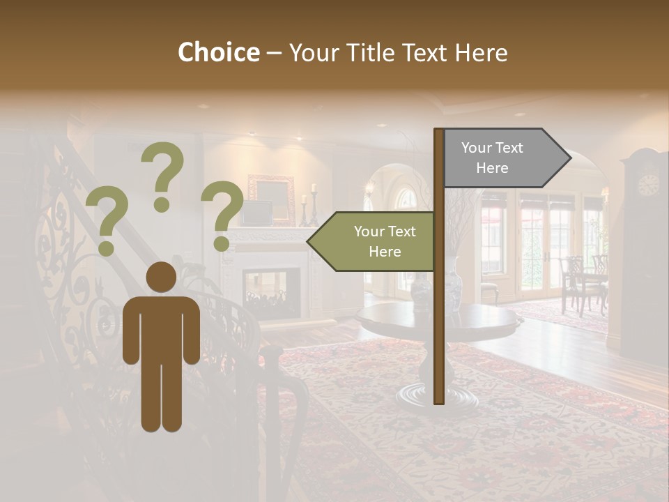 Elegant Curved Staircase PowerPoint Template