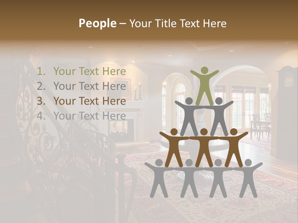 Elegant Curved Staircase PowerPoint Template