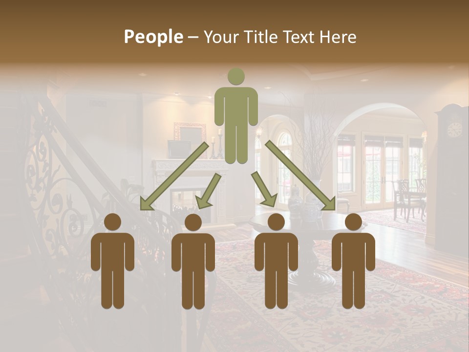 Elegant Curved Staircase PowerPoint Template