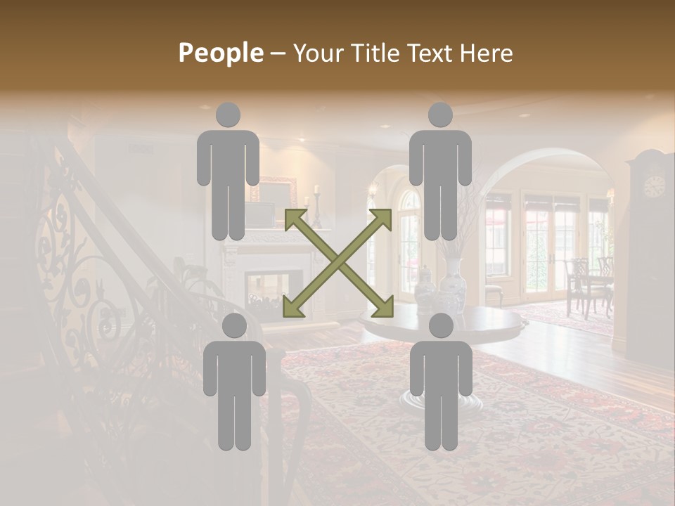 Elegant Curved Staircase PowerPoint Template