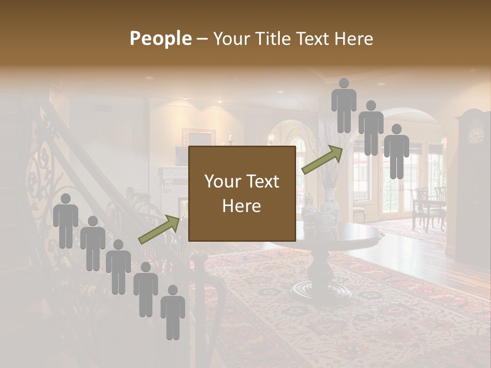 Elegant Curved Staircase PowerPoint Template