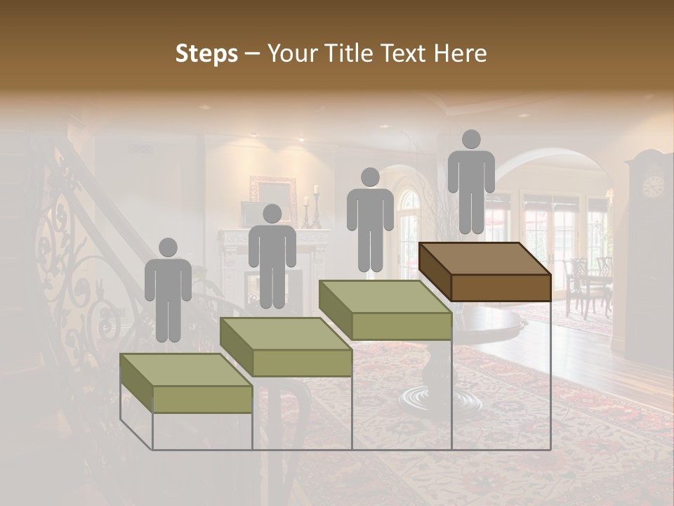 Elegant Curved Staircase PowerPoint Template