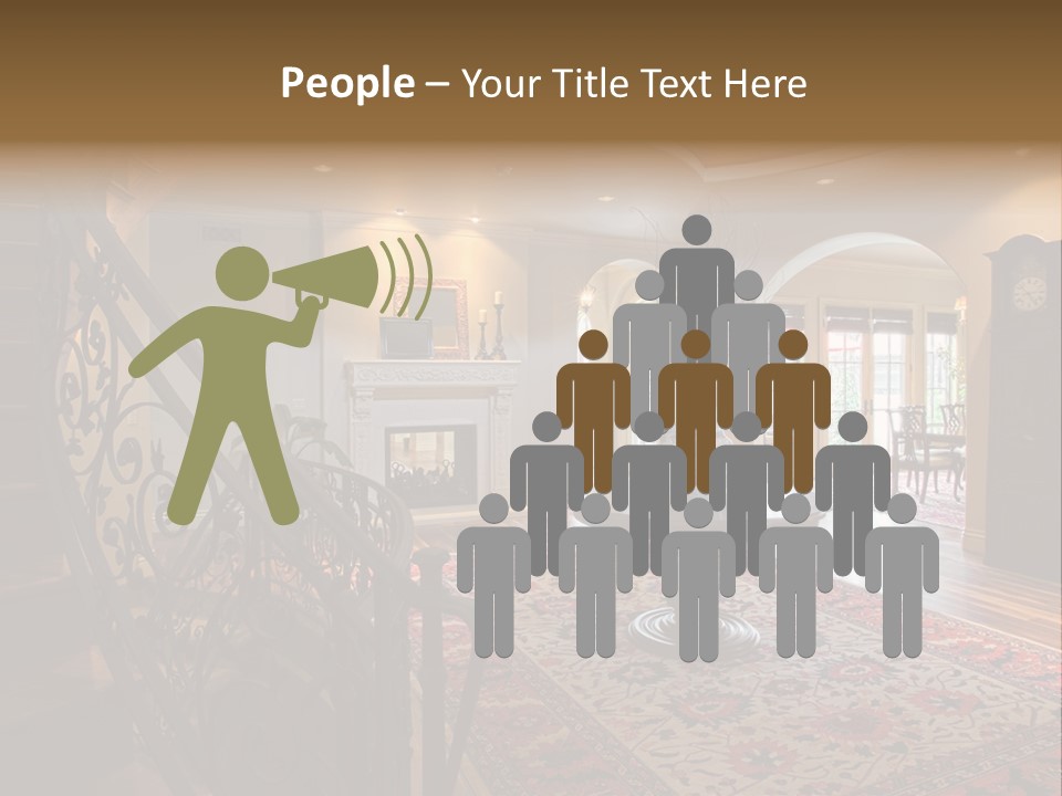 Elegant Curved Staircase PowerPoint Template