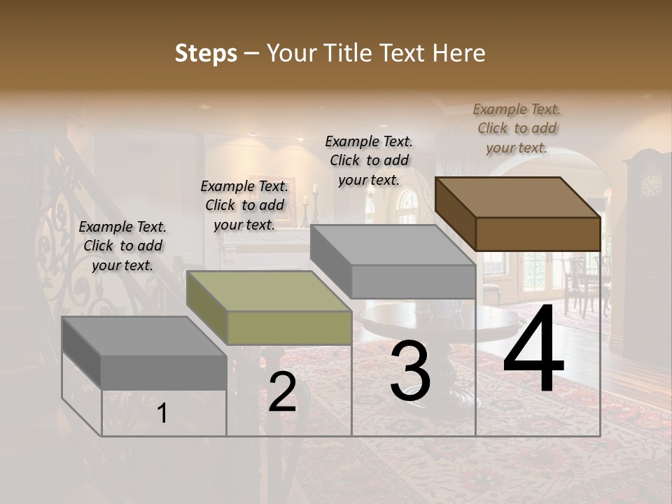 Elegant Curved Staircase PowerPoint Template