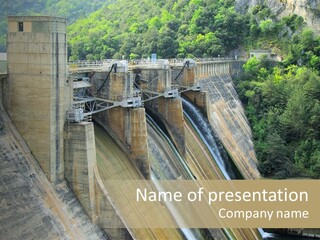 Rio Ebro Embalse De Sobron PowerPoint Template