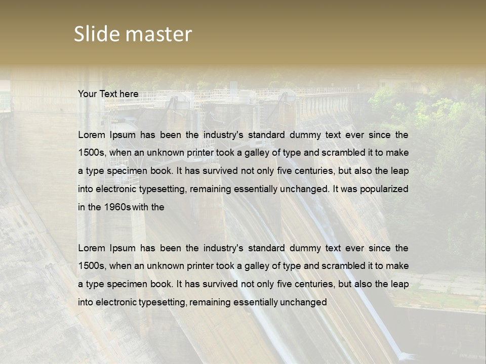 Rio Ebro Embalse De Sobron PowerPoint Template