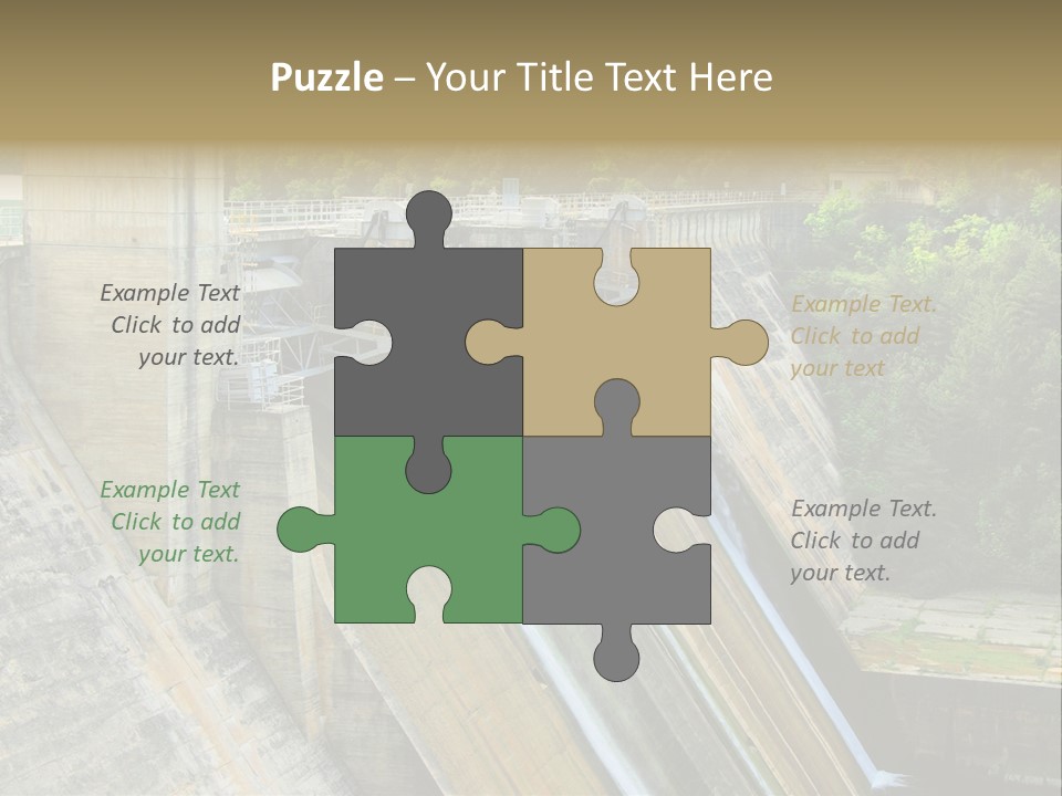 Rio Ebro Embalse De Sobron PowerPoint Template