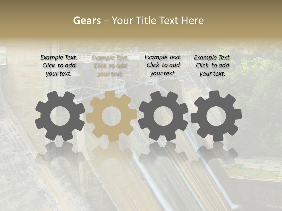 Rio Ebro Embalse De Sobron PowerPoint Template